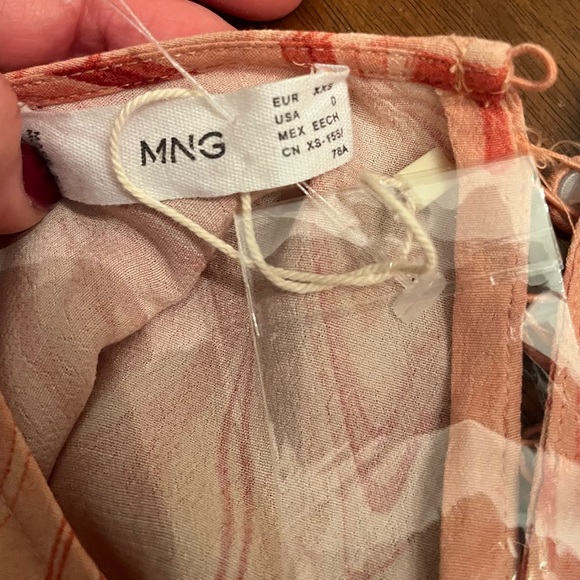 MANGO Marble-Print Blouse endource XXS NWT - Picture 7 of 9